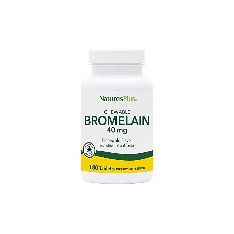 Natures Plus Bromelain 40 mg (600 GDU) - 180 Chewable