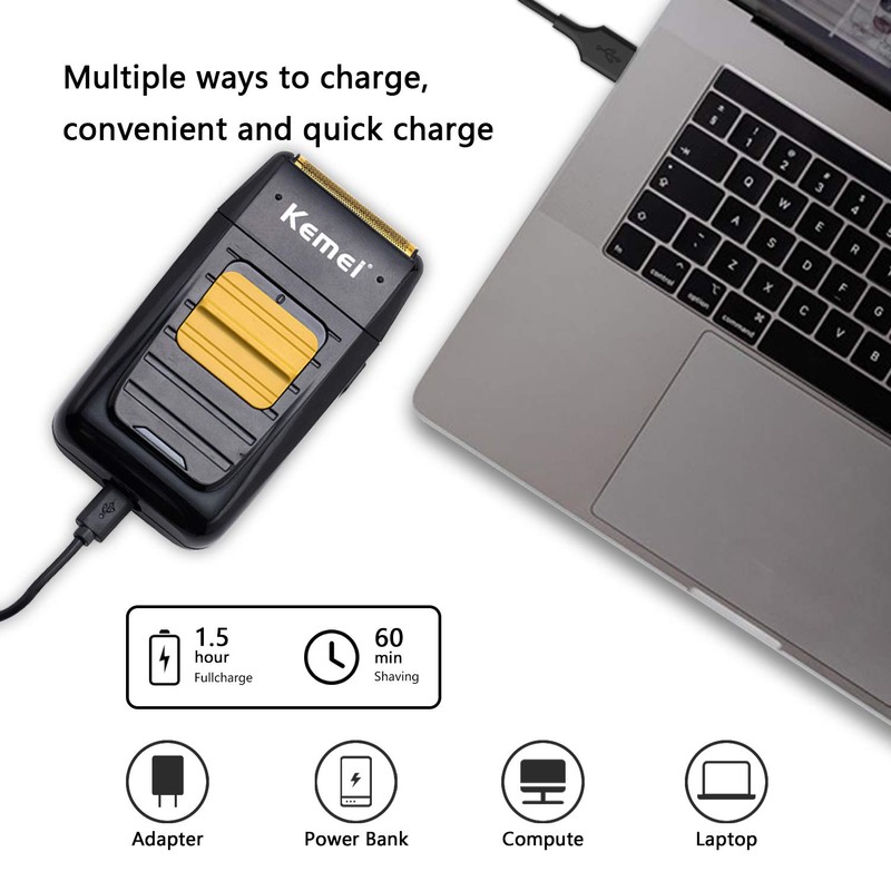 KEMEI Foil Shaver Double Electric Shaver for Men, Professional Electric