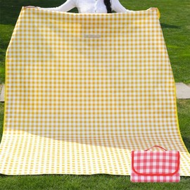 Waterproof Picnic & Camping Mat - Portable Outdoor (100x150cm) 01 Mat 100x150cm - Yellow 3ea