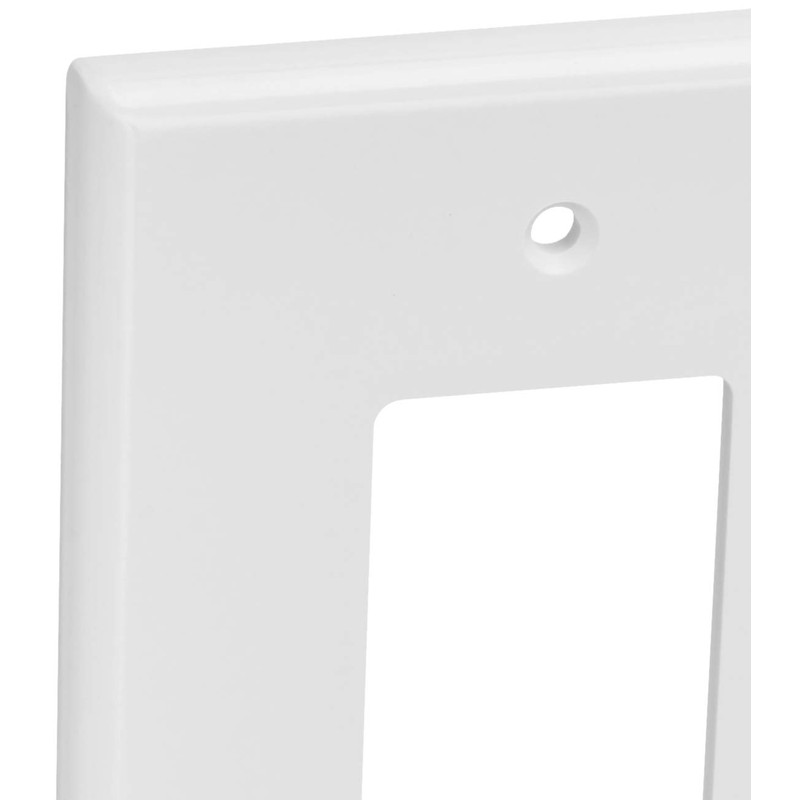 Leviton 2-Gang 1-Toggle 1-Decora/GFCI Device Combination Wallplate, Oversized, Thermoset, Device