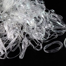 Elastic Hair Bands, Hodooly Hair Braid Styling Kit with 1000pcs Multi Color Rubber Bands for Baby Girls (Clear)