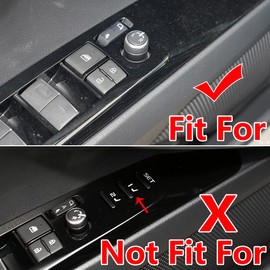 ruihe 4pc Wood Grain Car Interior Automobile Door Window Control Panel Cover Molding Door Lock Switch Trim Fit for Toyota Camry 2018 2019 2020 2021 2022 2023 2024 North American Version