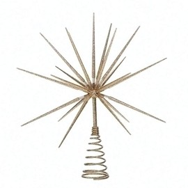Roman 133174 Gold Burst Tree Topper Spikes on Spring, 15 inch