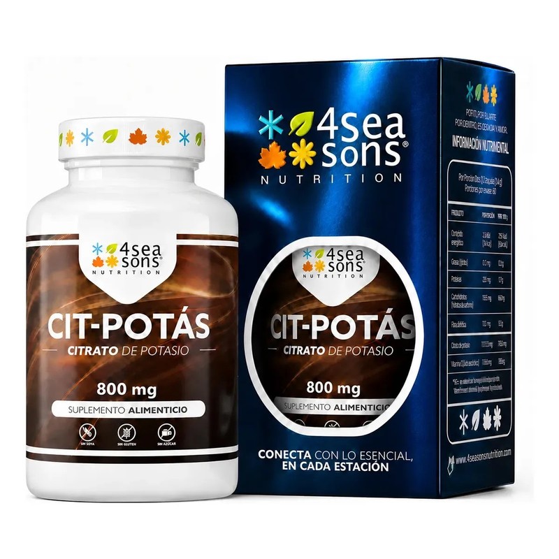 Citrato de Potasio 800 mg 60 Cápsulas Veganas Formulated by