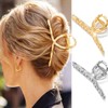 Pecieco Gold Large Hair Claw Clips for Thick Hair Women