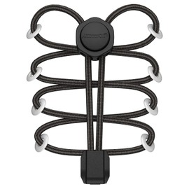 HOMAR Elastic No Tie Shoelaces Stretch Tieless No Tie Shoe Strings for Adults and Kids No Tie Shoe Laces Pure Black