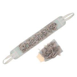 BIUDECO 2 Pcs Exfoliating Bath Towels Versatile Back Scrubbing Tool Soft and Durable Rayon for Exfoliating Bathing and Massaging Convenient Hanging Design Grey Color