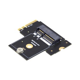 Cablecc PCI Express NGFF Key A+E macho a hembra de perfil bajo 90 grados en ángulo recto adaptador de extensión de tarjeta