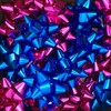 Kissymix 5cm Medium Metallic Bows Set of 80 Blue &