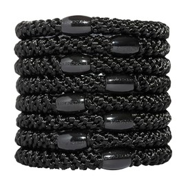 L. Erickson Grab & Go - Soporte para cola de caballo, color negro, juego de ocho – excepcionalmente seguro con agarre suave