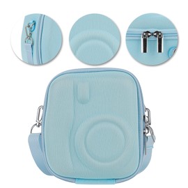 Risou Mini Camera Accessories Bundles Compatible with Instax Mini 12/11/9/8 Camera - Package includes:Camera Case,Photo Decoration Stickers, Color Photo Frame, Colored Shoulder Straps (Blue)