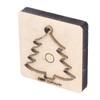 Leather Cutting Die Christmas Tree Alloy Steel and Birch Wood