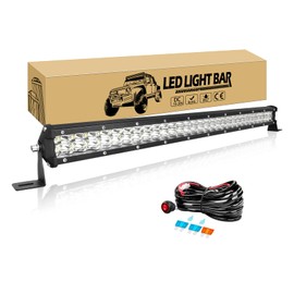 Willpower 20 Inch 144W LED Light Bar 12V 24V Slim Off Road Driving Lights IP67 Waterproof Spot Beam Work Fog Lamps for 4X4 Offroad Truck Car ATV SUV Vehicle Boat Lighting with Wire Harness