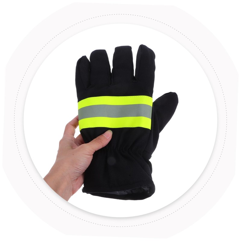 BUGUUYO 1 Pair Firefighter Gloves Fire Resistant for Industrial Use