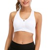 FLORATA Sports Bras for Women Zip Front Sports Bra Wireless