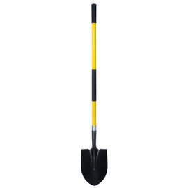 VNIMTI Shovel for Digging, 56 Inches Heavy Duty Shovel for Gardening, Round Shovel for Digging with Fiberglass Handle (Yellow)
