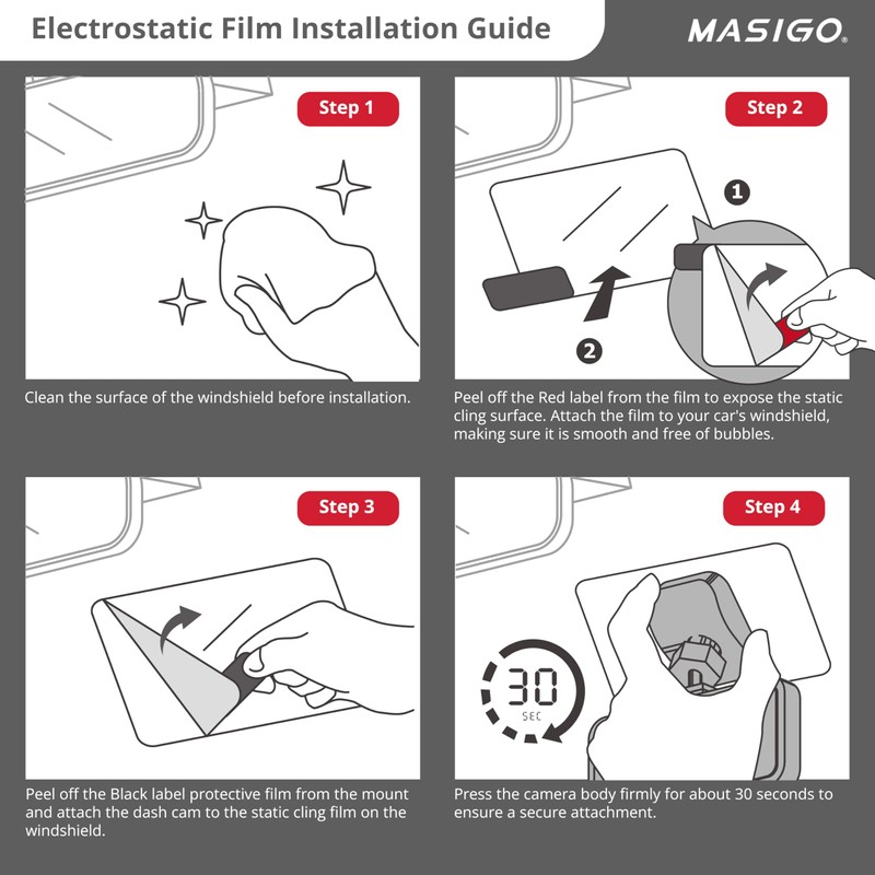 MASIGO 3M VHB Double-Sided Sticker Adhesive Pad and Car Windshield