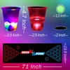 noveltymeme 45 PCS Glow in the Dark Beer Pong Table