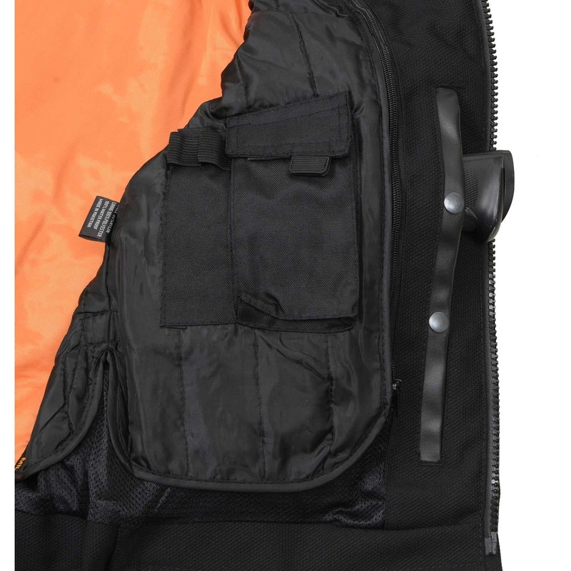 Milwaukee Leather MPM1730 Men's Black Padded Textile All Season Motorcycle