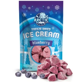 Arctic Farms Freeze Dried Ice Cream Bits Bagged and Boxed - Does Not Melt (Blueberry, 2.5oz)