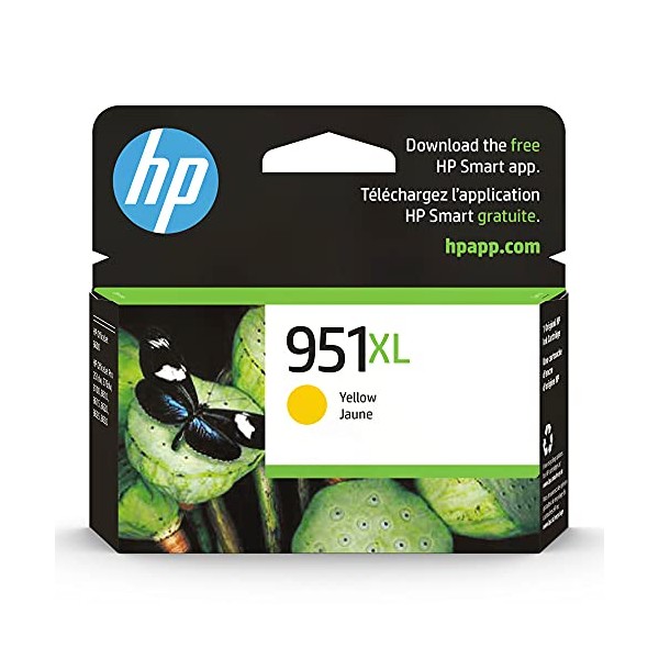 Original HP 951XL Yellow High-yield Ink Cartridge | Works with