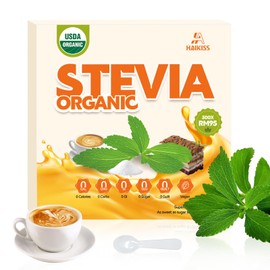 Organic Stevia Powder,Stevia Sweetener RM95,Pure Stevia Extract 0 Calorie Sugar Substitute,Vegan,Gluten Free,No Additives&Erythritol,NON-GMO,No Aftertaste,300x Sweeter than Sugar-1.7oz