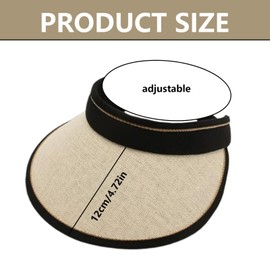 FDRJKN Sun Visors for Women, Sun Hat, Sunhats for Women UK, Beach Hat, for Running, Golf, Beach & Outdoor Activities White