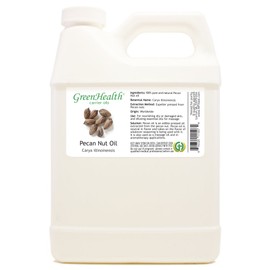 GreenHealth Pecan Nut Oil – 32 fl oz (946 ml) – 100% Pure and Natural Carrier Oil - Cold Pressed