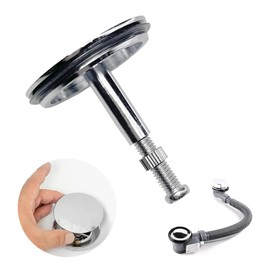 Badewannenstöpsel 43mm, Abflussstopfen aus Messing hartverchromt, Badewannen Stöpsel 43mm, badewannenstopfen, Badewanne Chock Stecker für Spüle, Dusche, Badewanne