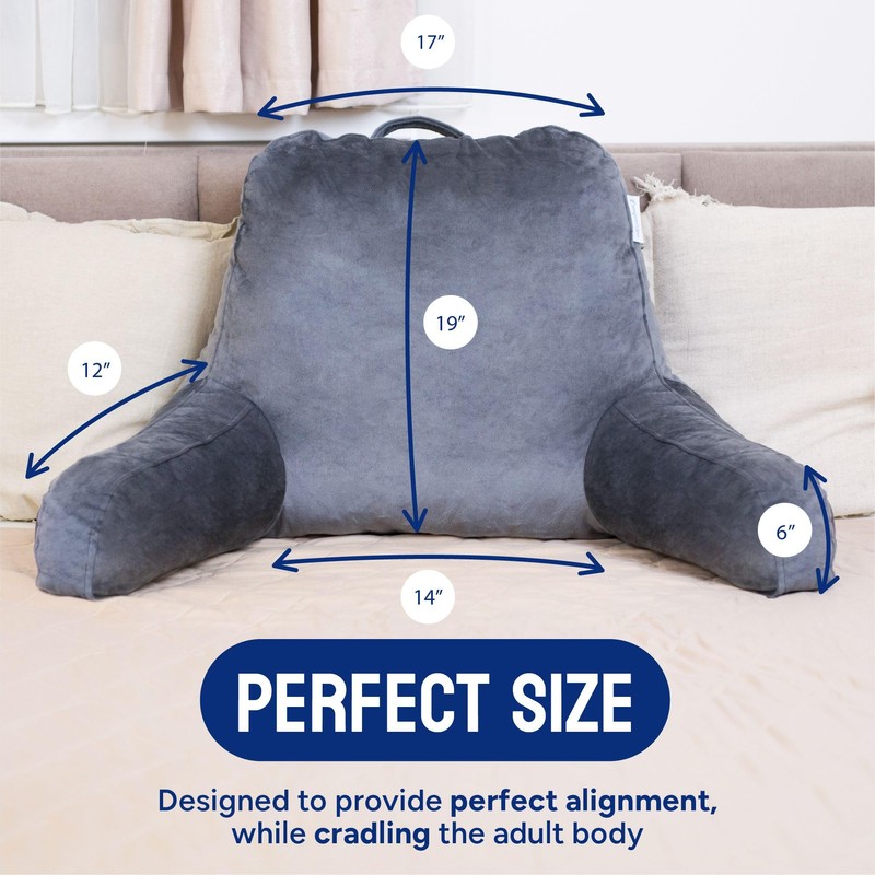 ComfortSpa Reading Pillow for Bed Adult Size, Back Rest Pillow