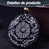 Dolores Obsidiana Collar Dije Natural Dragón Cadena Hombre Mujer