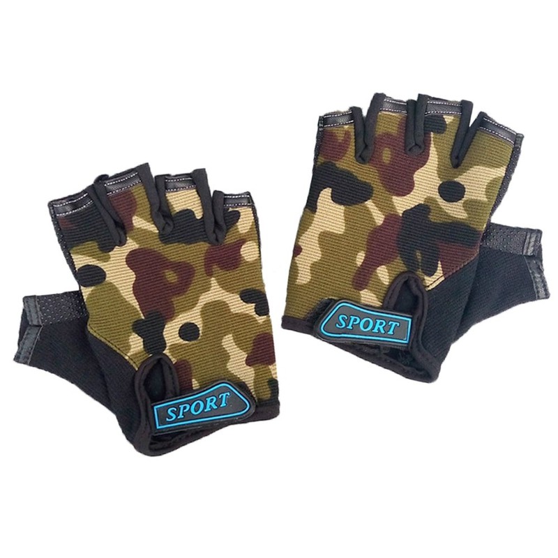 EurHouse Half Finger Cycling Gloves for Kids Children Breathable Anti-slip