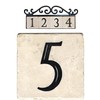 NACH Marble Tile House Numbers for Outside, House Number Sign,