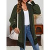 Sidefeel Women's Open Front Chunky Cardigans Oversized Hooded Sweaters Coat