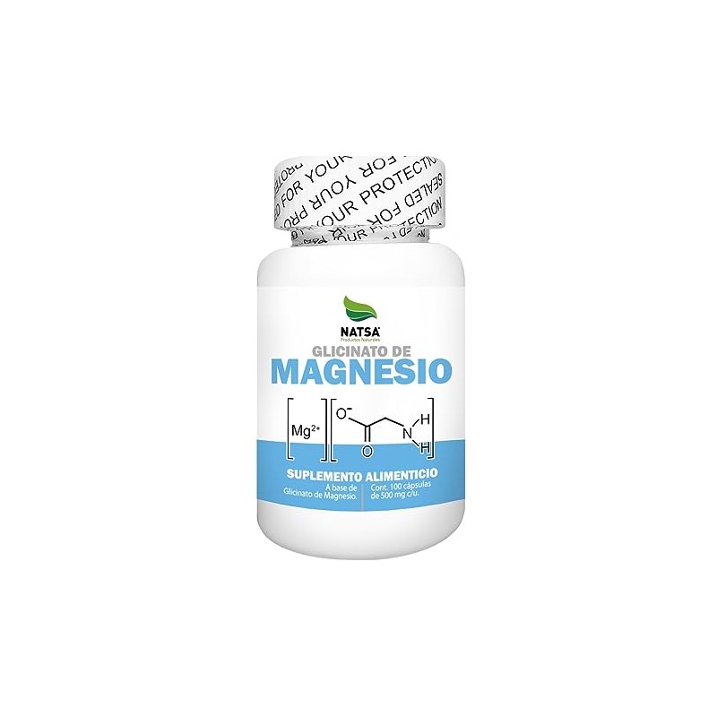 Glicinato de Magnesio 100 cápsulas, calidad Premium