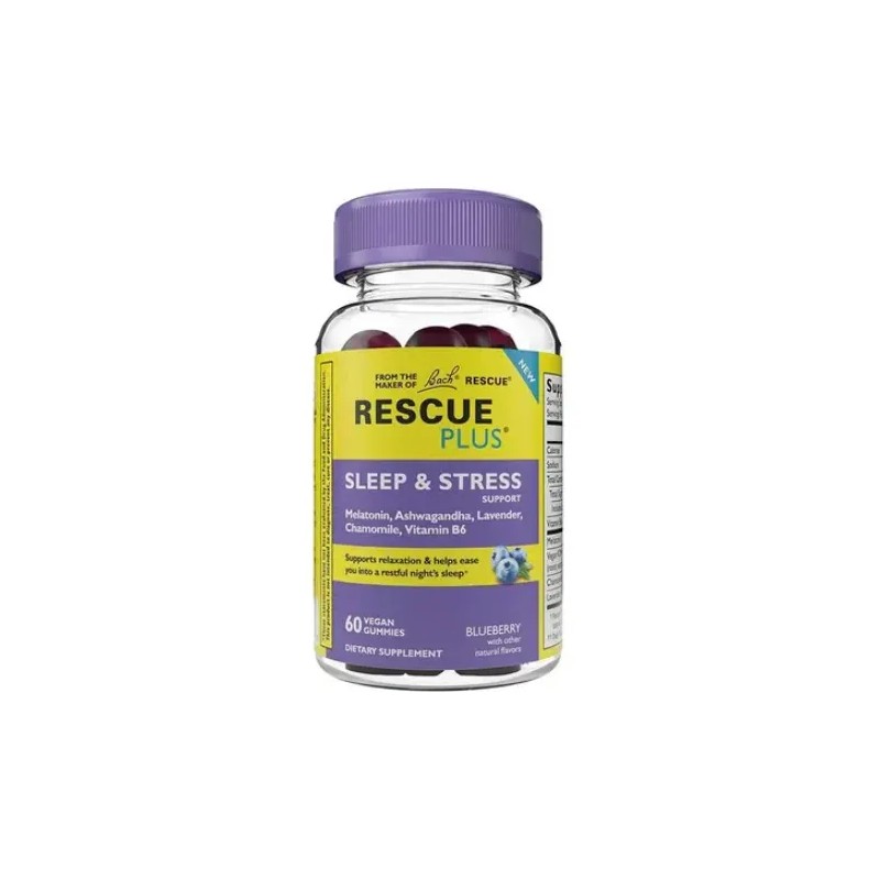 Bach Rescue Plus Sleep Stress Gomitas Naturales Arándanos