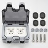 GothicBride Outdoor Socket with USB Connections, Garden Socket, Surface-Mounted, Waterproof