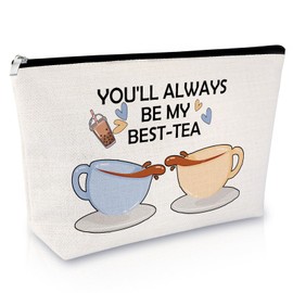 Sfodiary Best Friend Birthday Gifts for Women Makeup Bag Friendship Gift Ideas for BFF Bestie Travel Cosmetic Bag Christmas Long Distance Thanksgiving Easter for Friends Sister Zipper Toiletry Pouch