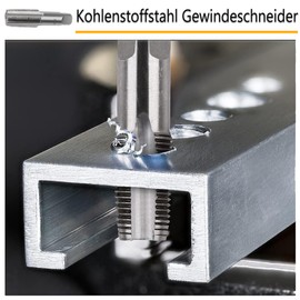 Pipe Tap Set, Carbon Steel Tap 1/2 Inch Internal Thread, Cutting Tap, Repair Pipe Thread Connections, for Water Pipe Connections, Car Repair