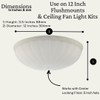 LIGHTACCENTS Ceiling Light Glass Shade Replacement - Flush Mount Ceiling