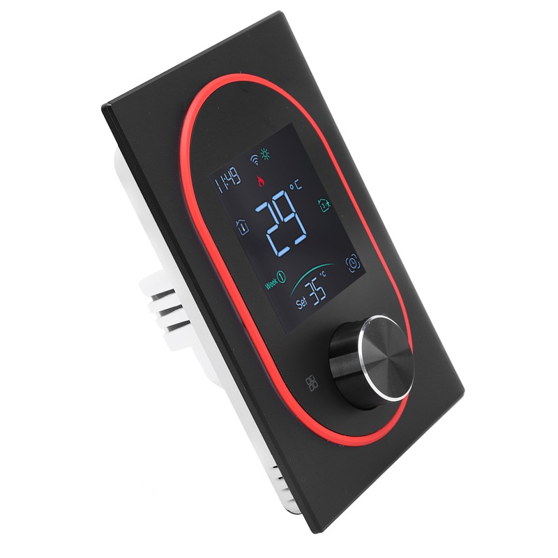 Smart Color Thermostat LCD Programmable Knob Control Touchscreen Water Heating