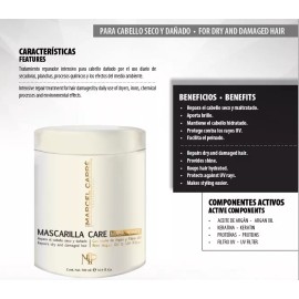 Marcel Carré Mascarilla Care Marcel Carré 500g. Argán Y Keratina 3pzas