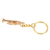 Trumpet Key Chain Pendant Metal Brass Fashionable Stylish Musical Instruments