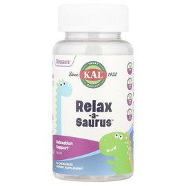 KAL Dinosaurus Relax a Saurus L-Theanine Blend Grape Chewables 30 Tablets, 6 Count / KAL 다이노사우루스 Relax a Saurus L-테아닌 블렌드 포도 츄어블 30정, 6개