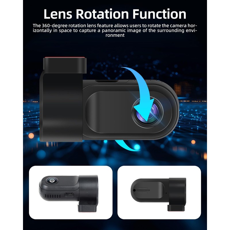 NHOPEEW 720P Dash Cam Front - 720P Mini Dash Camera