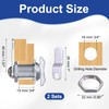 PATIKIL 1 Inch Thumb Operated Offset Cabinet Locks, 2 Pcs