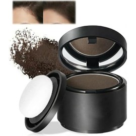 Corrector Polvo para Raíces del Cabello Hair Line Shadow, Marrón Oscuroa | Hairline Powder, Retoca Raíces Polvo - para Densificar El Cabello, Para esq