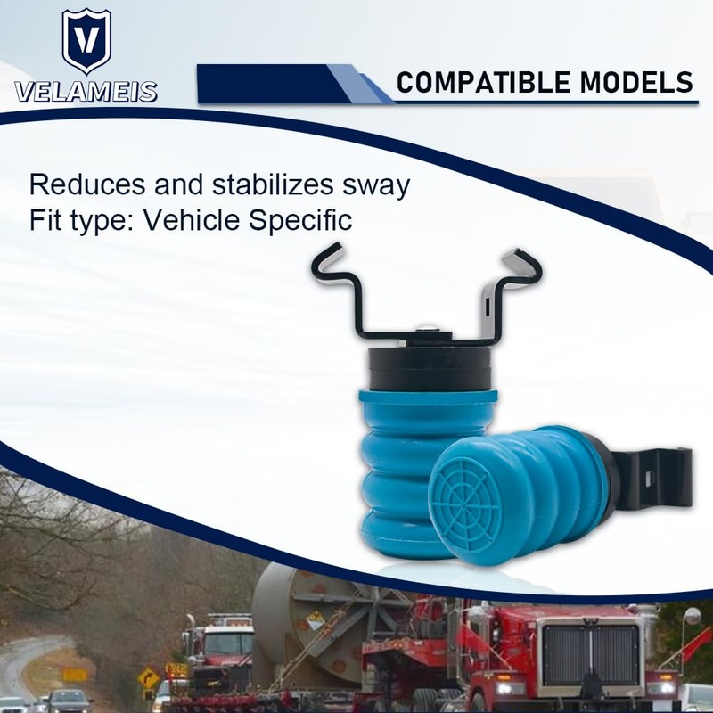 V VELAMEIS TSS-107-40 Trailer Auxiliary Spring Air Helper Springs Left/Right