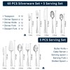 KINGSTONE Silverware Set for 12, 65-Piece Forged 18/10 Stainless Steel