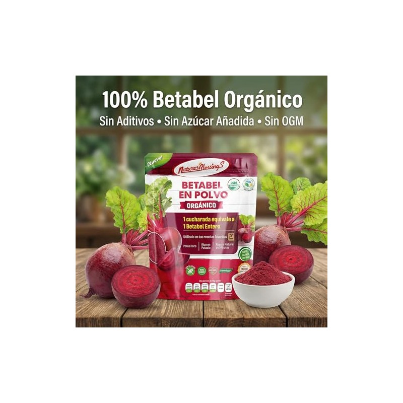 Nature's Blessings Betabel en Polvo Certificado Orgánico 200g | Raw